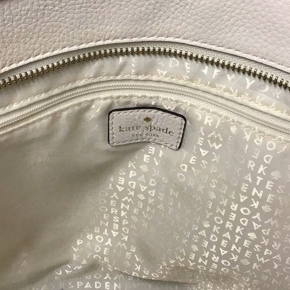 Kate Spade Ivory Leather Tote EUC - Picture 6 of 8
